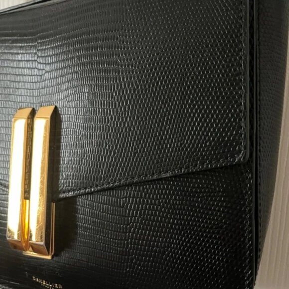 Demellier Vancouver crossbody bag (Authentic Croc/lizzard black) - Picture 9 of 9